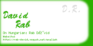 david rab business card